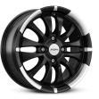 Ronal R59 W7 R16 PCD5x114.3 ET40 DIA76 jet black matt rim lip diamond